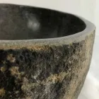 Aufsatzwaschbecken aus natürlichem Flussstein Agra Viadurini