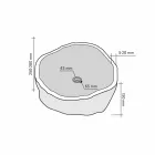 Aufsatzwaschbecken aus natürlichem Flussstein Agra Viadurini