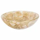 Alma Kunstharz-Aufsatzwaschtisch mit Achatsteineinsätzen Viadurini