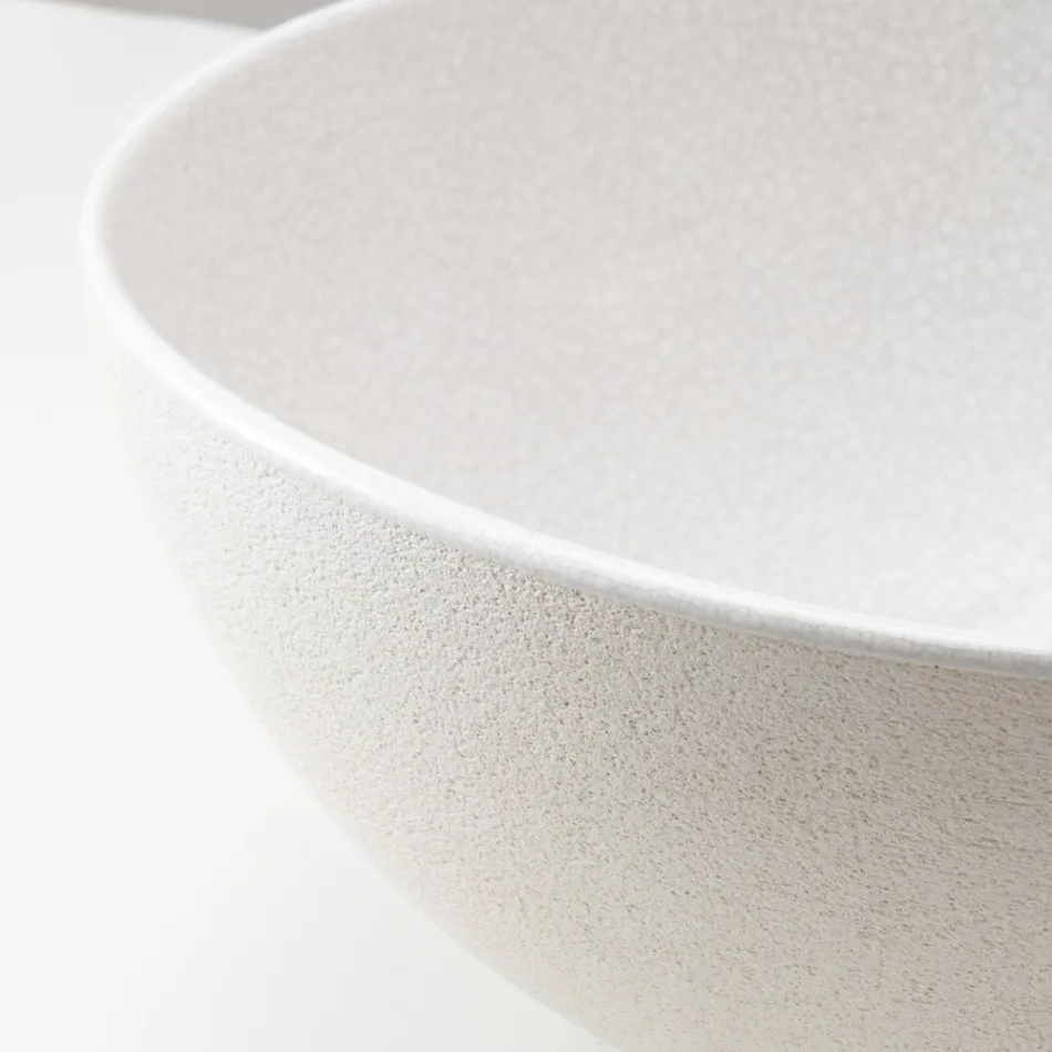 Handgedrechselte Raku-Waschtischplatte, hergestellt in Italien - Magma Viadurini