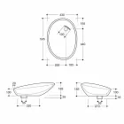 Design geneigten Keramik Waschbecken aus Italien glänzend Viadurini