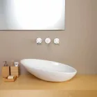Design geneigten Keramik Waschbecken in Italien glänzend gemacht Viadurini