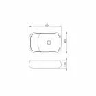 Modernes Aufsatzwaschbecken aus Keramik L 60 cm in Italien, Gaiola Viadurini