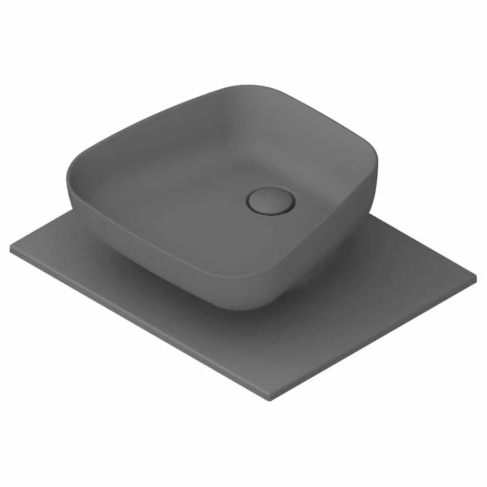 Modernes Aufsatzwaschbecken aus Keramik made in Italy, Reale Viadurini