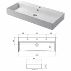 Design Aufsatz- oder Wandwaschbecken aus farbiger Keramik Leivi Viadurini