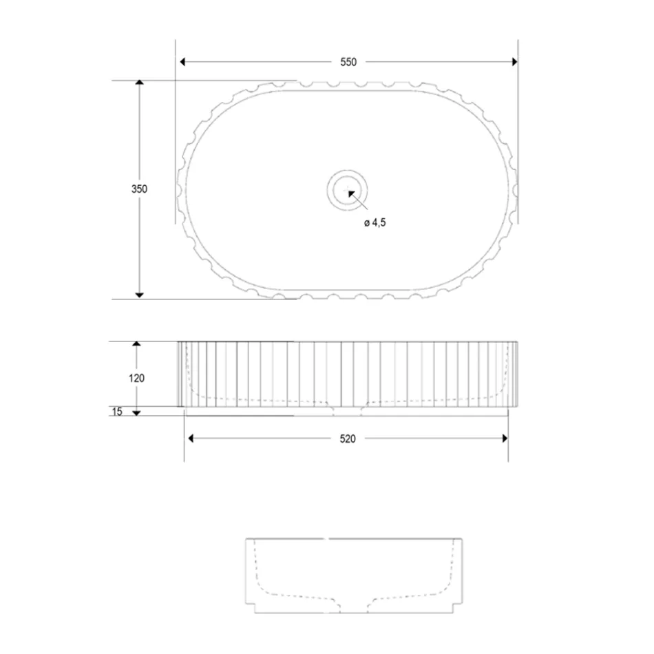Ovales Aufsatzwaschbecken für das Badezimmer aus weißem Marmor – Cunzit Viadurini