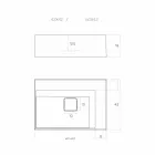 Quadratisches Waschbecken im modernen Design, hergestellt in Italien, Lavis Viadurini