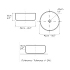 Aufsatzwaschbecken aus Naturerde in verschiedenen Ausführungen – Balance Viadurini