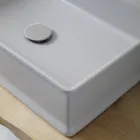 Rechteckiges Aufsatzwaschbecken aus matter Keramik Made in Italy - Debora Viadurini
