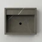 Rechteckiges Aufsatzwaschbecken aus Feinsteinzeug Made in Italy - Cervia Viadurini