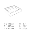 Rechteckiges Aufsatzwaschbecken aus Feinsteinzeug Made in Italy - Cervia Viadurini