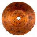 Rundes handgemachtes Aufsatzwaschbecken aus Kupfer, Palosco, Unikat