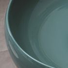 Rundes Aufsatzwaschbecken aus glänzender Keramik Made in Italy - Candito Viadurini