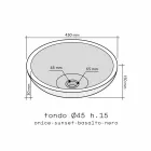 Rundes Aufsatzwaschbecken aus Giava-Onyx Viadurini