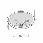 Rundes Aufsatzwaschbecken aus Sula-Onyx Viadurini