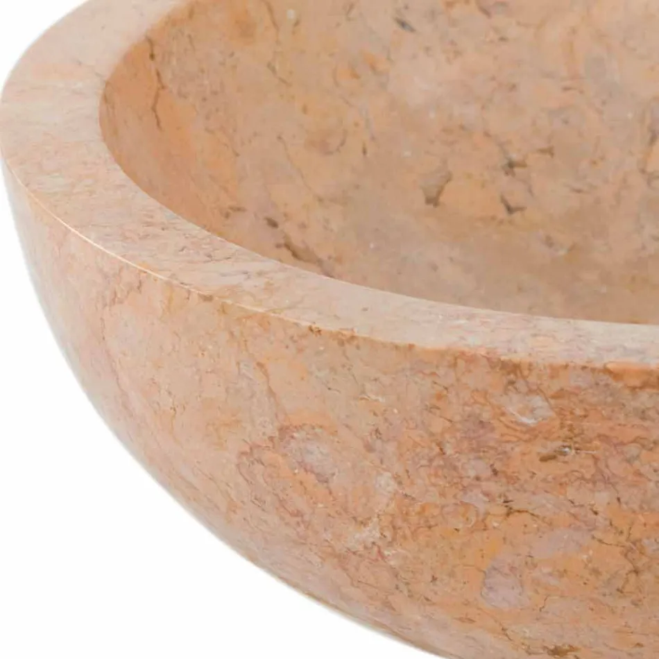 aus runden Waschbecken aus Naturstein Red Job Viadurini