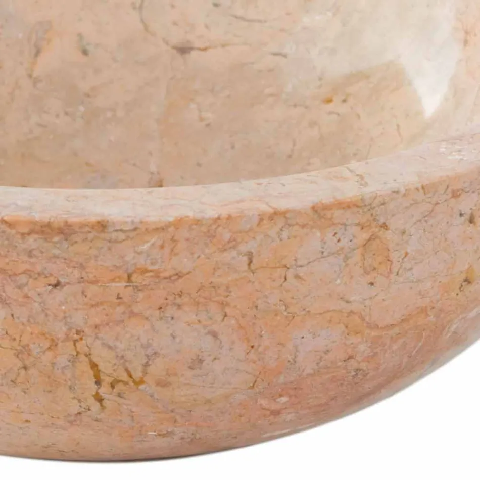 aus runden Waschbecken aus Naturstein Red Job Viadurini