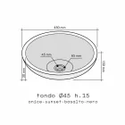 Rundes Aufsatzwaschbecken aus Naturstein Kari Viadurini