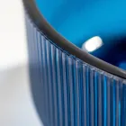 Rundes Aufsatzwaschbecken aus venezianischem Plissè-Glas, hergestellt in Italien – Zirkon Viadurini