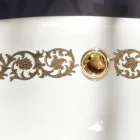 Unterputzwaschbecken aus Schamott und Gold made in Italy, Otis Viadurini