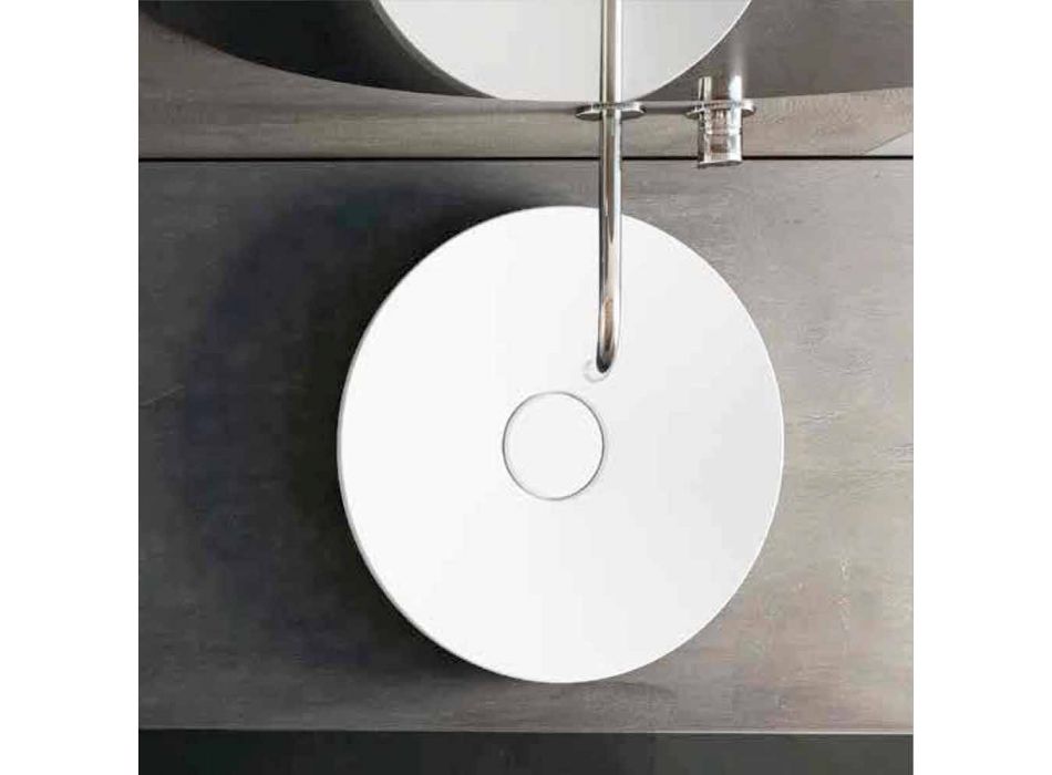 Freistehendes rundes Design-Waschbecken made in Italy Crema Viadurini