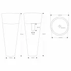 Modernes freistehendes Säulenwaschbecken aus weißem Marmor - Merlo Viadurini