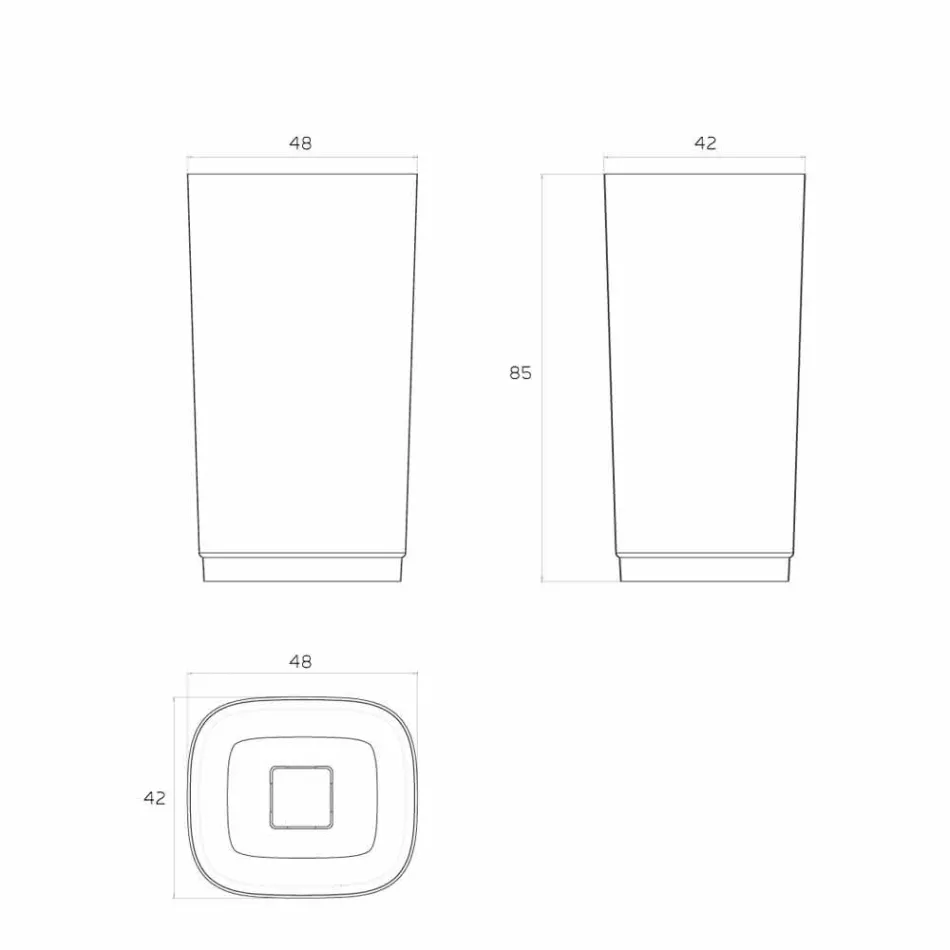 Freistehendes rundes freistehendes Bodenwaschbecken in italienischem Design, Lallio Viadurini