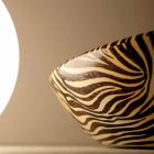 Designer Keramik-Aufsatzwaschtisch mit orangefarbenem Zebra Made in Italy Glossy Viadurini