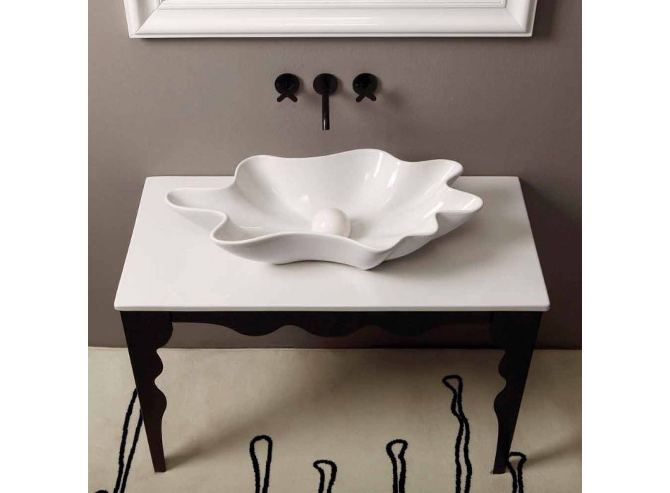 Keramik-Aufsatzwaschbecken des modernen Designs hergestellt in Italien Rayan Viadurini