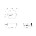 Aufsatzwaschbecken aus Keramik mit 42 cm Durchmesser, Made in Italy – Girl Viadurini