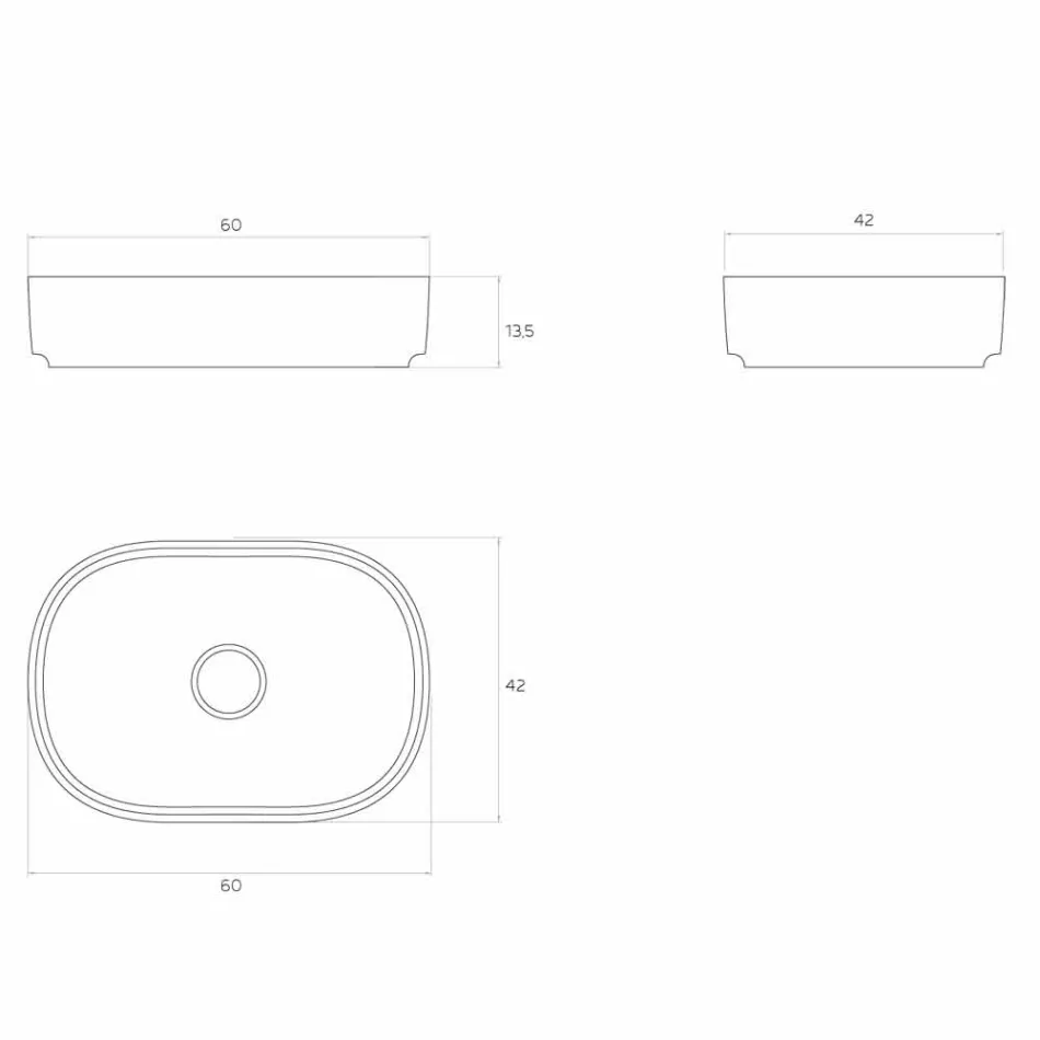 Freistehendes Aufsatzwaschbecken aus Italien, Formicola Viadurini