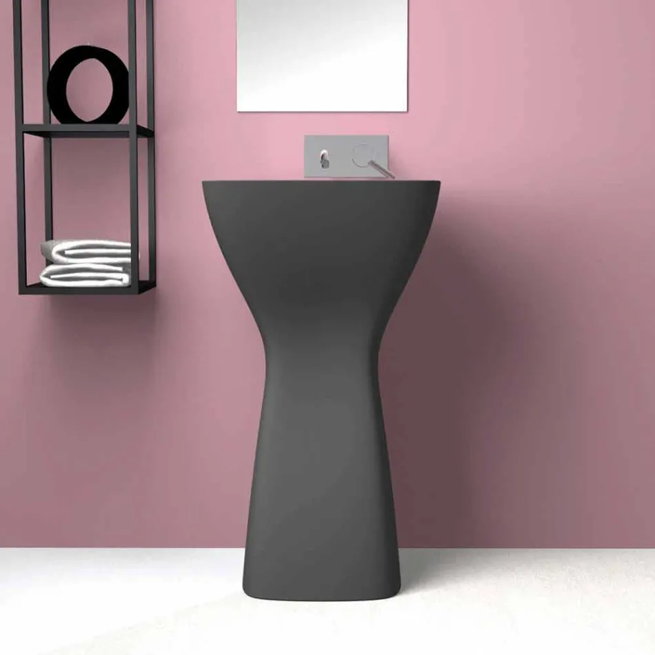 Freistehendes modernes Keramikwaschbecken made in Italy, Firmino Viadurini