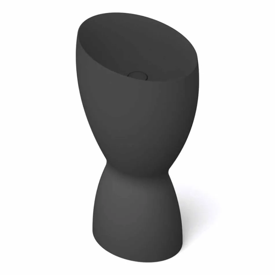 Modernes freistehendes Keramikwaschbecken made in Italy, Basile Viadurini