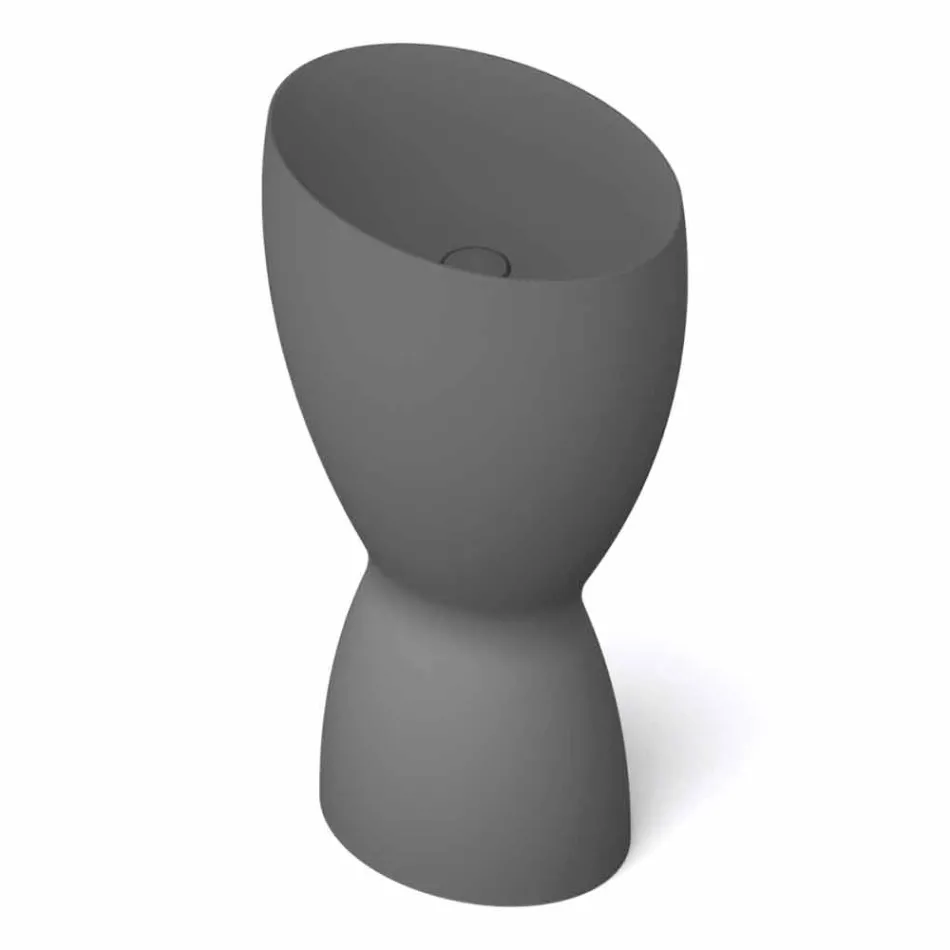 Modernes freistehendes Keramikwaschbecken made in Italy, Basile Viadurini