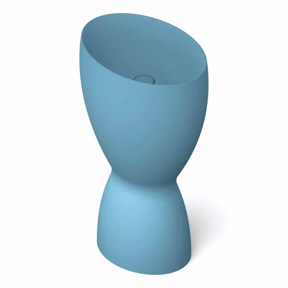 Modernes freistehendes Keramikwaschbecken made in Italy, Basile Viadurini