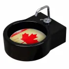 Aufsatz- / Aufsatzwaschbecken aus schwarzer Keramik made in Italy Tor Viadurini