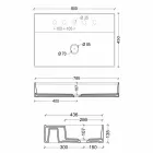 Hängeschrank aus Keramik mit modernem Design Sun 80x45 cm, hergestellt in Italien Viadurini