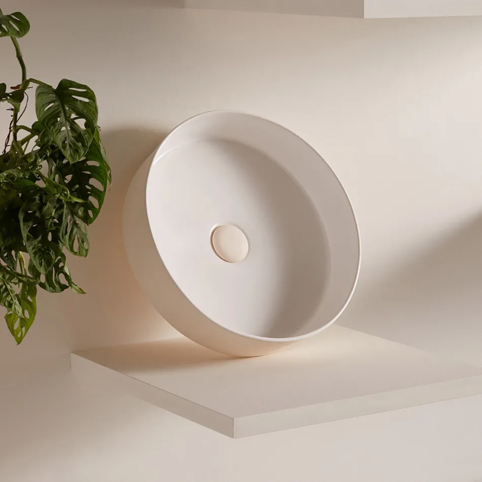 Waschbecken aus Feinsteinzeug in verschiedenen Ausführungen, hergestellt in Italien – Umschlag Viadurini