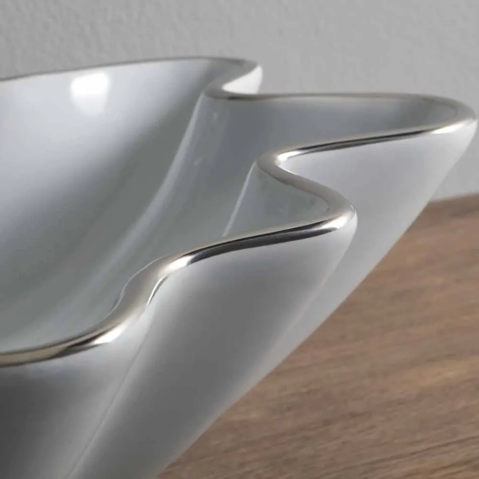 Modernes weißes Keramik Aufsatzwaschbecken hergestellt in Italy Rayan Viadurini