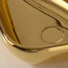 Modernes Aufsatzwaschbecken aus Goldkeramik in Italien Sofia Viadurini