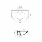 Modernes Wandwaschbecken mit oder ohne Beinen, L90 cm in Avise Ceramic Viadurini