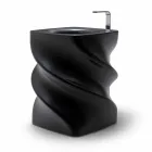 Schwarz freistehende Wanne Twist modernes Design made in Italy Viadurini