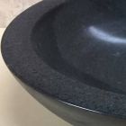 Design Aufsatzwaschbecken aus schwarzem Ziva-Naturstein Viadurini