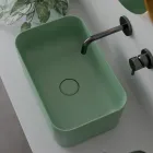 Waschbecken aus Keramik, erhältlich in verschiedenen Farben, hergestellt in Italien – Korb Viadurini