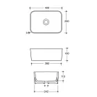 Waschbecken aus Keramik, erhältlich in verschiedenen Farben, hergestellt in Italien – Korb Viadurini