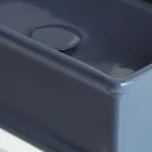 Rechteckiges Aufsatzwaschbecken aus polierter Keramik Made in Italy - Debora Viadurini