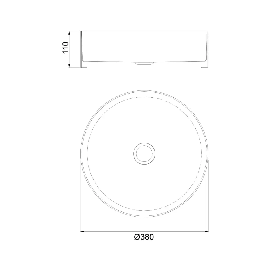 Rundes Aufsatzwaschbecken aus Edelstahl in verschiedenen Ausführungen – Fiordaliso Viadurini