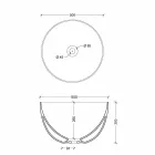 Rundwaschbecken in weißer oder farbiger Star Round50 Keramik Viadurini