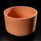 Rundes Aufsatzwaschbecken aus Mali-Orange-Terrazzo – Azalee Viadurini