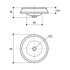 Halbeinbau-Designerwaschbecken aus handbemaltem Schamotteton, hergestellt in Italien, Manilo Viadurini